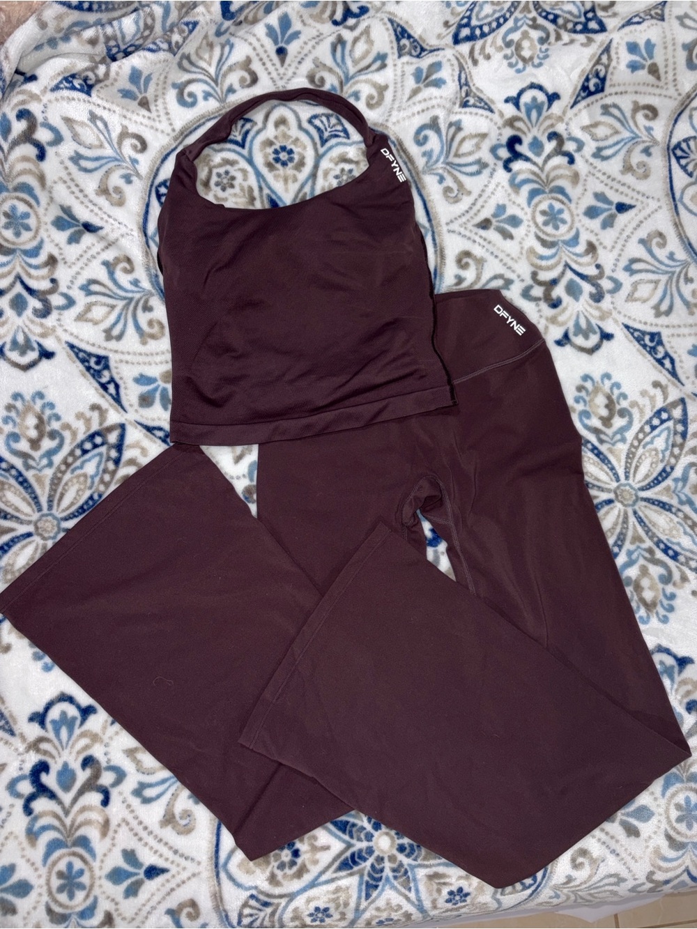 Brown Women’s Flare Leg Jumpsuit Set